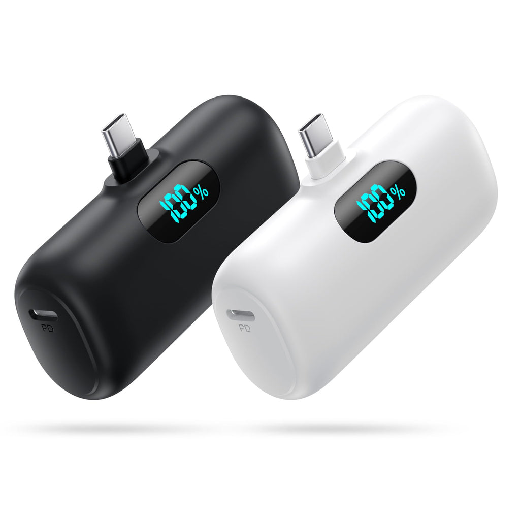 [2-Pack]Portable Charger for iPhone 17/16/15,Mini Power Bank 5000mAh PD USB C Portable Phone Charger,Travel Essential Battery Pack for iPhone 17/17 Air/16/16 pro/15/15 pro Max/Android/Samsung/Moto/LG