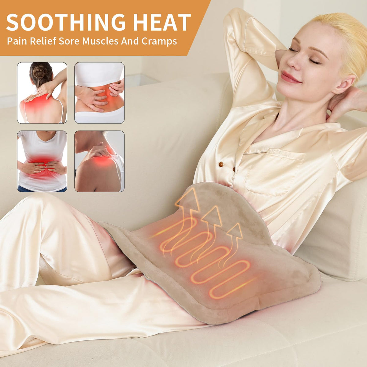 Heating Pad for Neck and Shoulders and Back Pain Relief