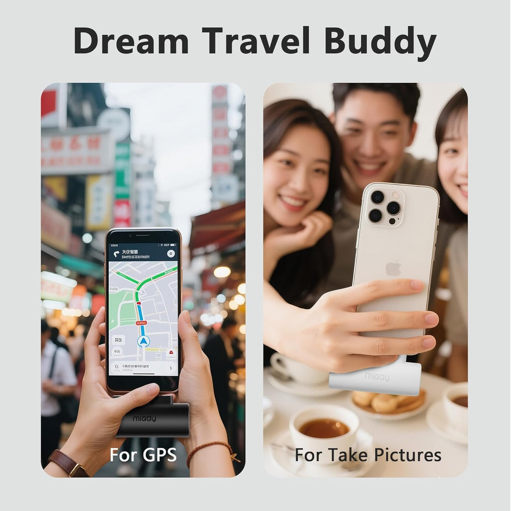 Miady 2-Pack Mini Portable Charger Built-in USB C Connector Small PowerBank