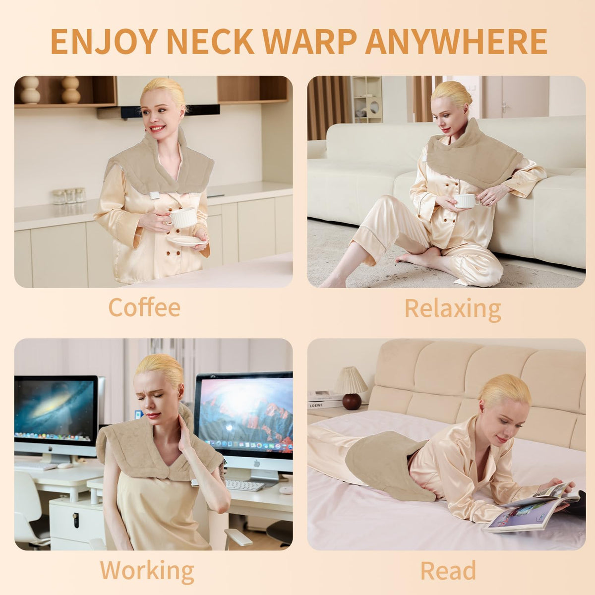 Heating Pad for Neck and Shoulders and Back Pain Relief