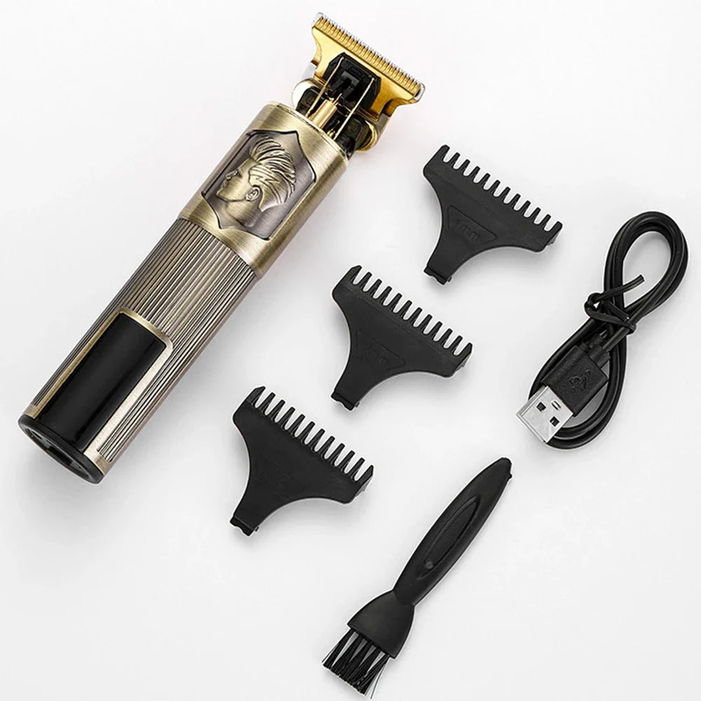 Vintage Hair Clipper USB Charging Hair Cutting Machine Electric Hair Trimmer Portable Shaver Professional Barber Boyfriend Gift