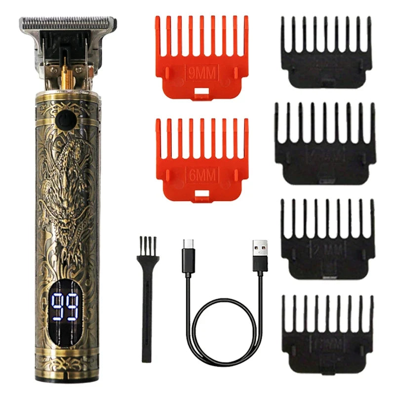 Vintage Hair Clipper USB Charging Hair Cutting Machine Electric Hair Trimmer Portable Shaver Professional Barber Boyfriend Gift